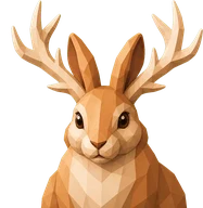 Rabbit portrait. Original painted rabbit from the game, on a transparent background.