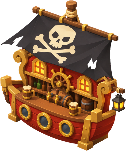 Shop · Pirates. Original pirates era building artwork. Artwork existence does not establish its unlock or availability in a released build.