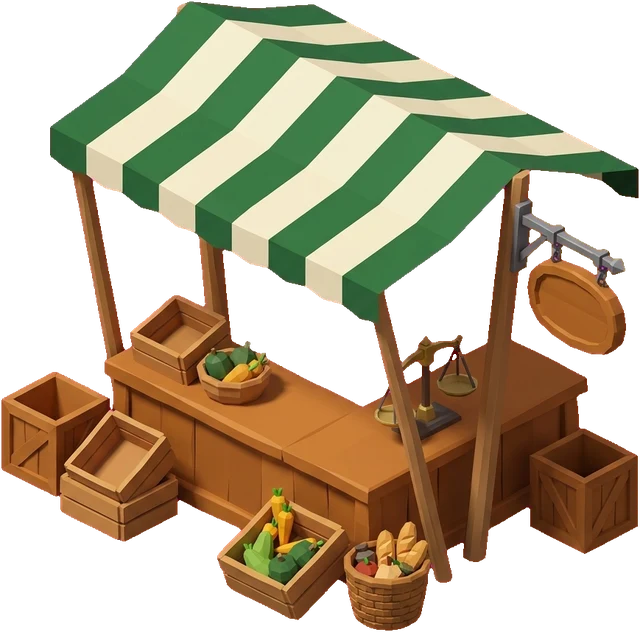 Shop · Medieval. Isometric medieval shop artwork.