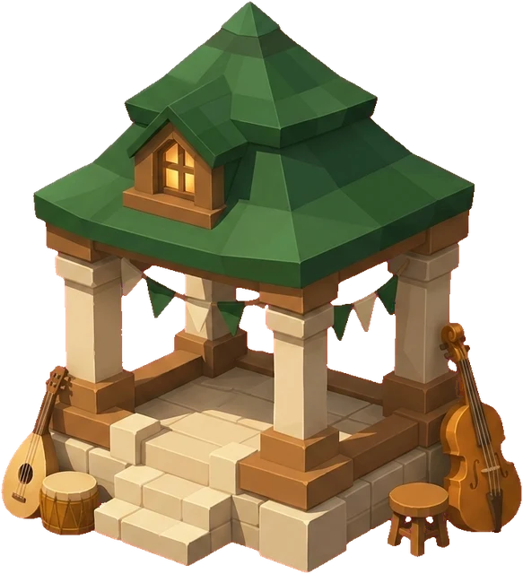 Music pavilion · Medieval. Isometric medieval music pavilion artwork.