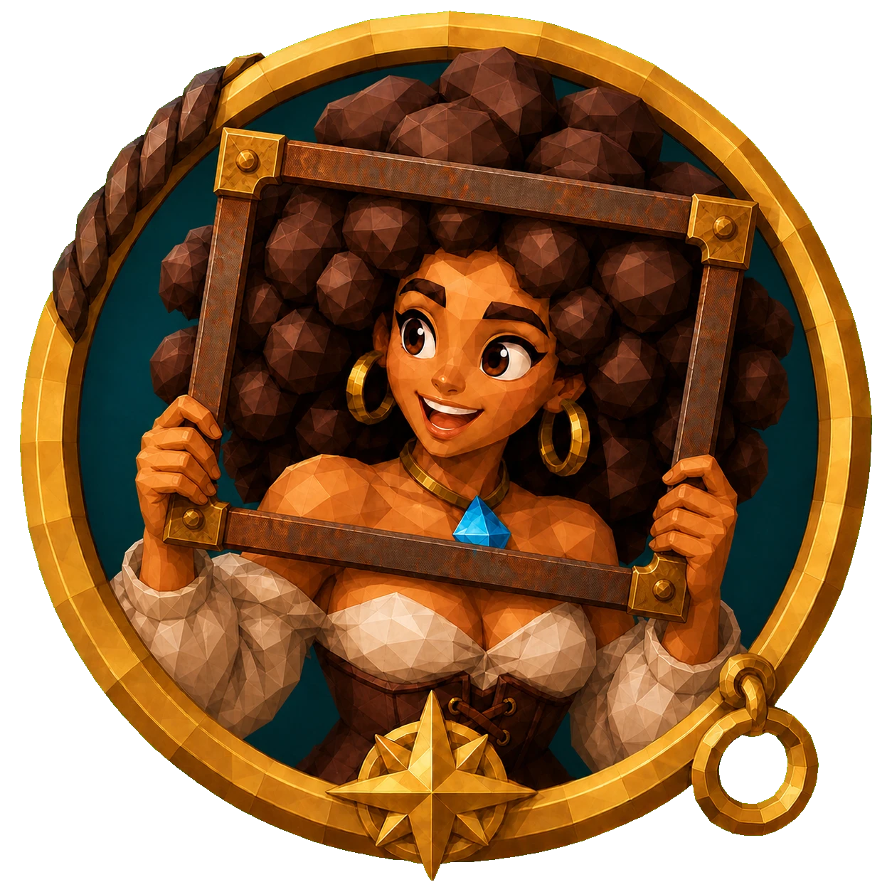 Mima portrait. Mima, an artisan from the Cristal Memoria world.