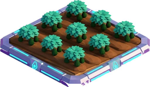 Avocado ready to harvest. Isometric avocado crop artwork at the harvest-ready stage.