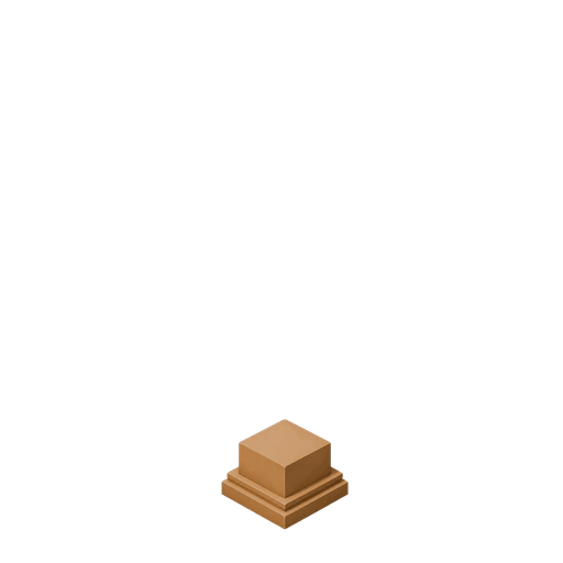 Statue A1 · s01. Deck monument visual, construction stage s01. These are distinct visual stages, not a claim about a fixed number of reviews.