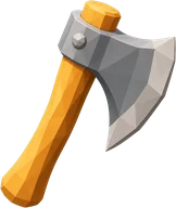 Axe. Original axe game item, on a transparent background.