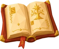 Book. Original book game item, on a transparent background.