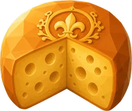 Cheese. Original cheese game item, on a transparent background.