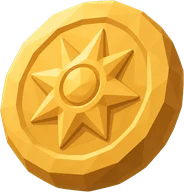 Coin. Original coin game item, on a transparent background.