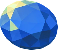 Gem Blue. Original gem blue game item, on a transparent background.