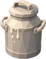 Milk. Original milk game item, on a transparent background.