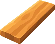 Plank. Original plank game item, on a transparent background.