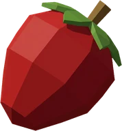Strawberry. Original strawberry game item, on a transparent background.