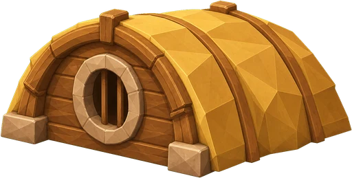 Rabbit Hutch. Original isometric scenery artwork.