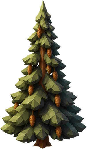 Tree Pine. Original isometric scenery artwork.